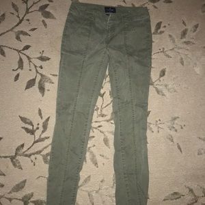 Green AE stretchy jeans